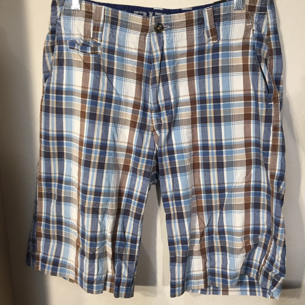 Men's Arizona Jean Co. Flat-Front Plaid Shorts, 33